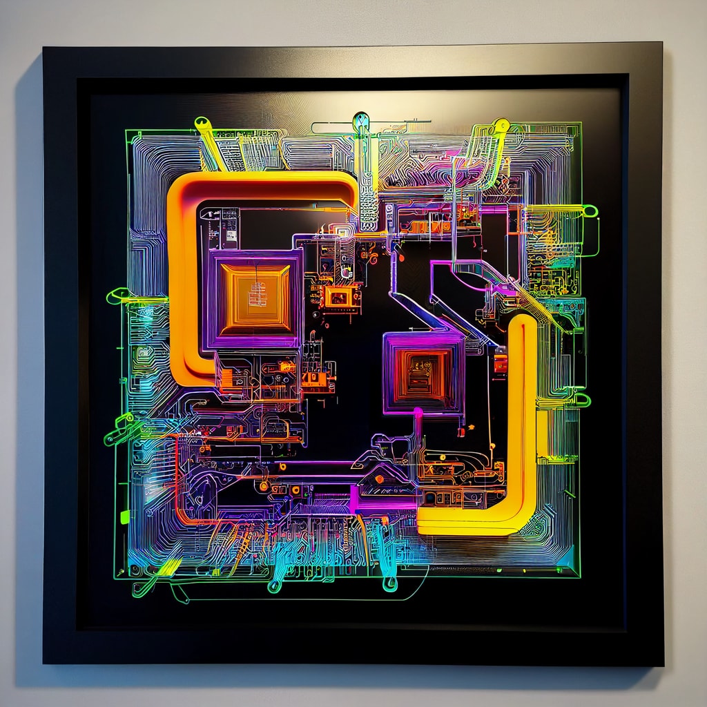 The colorful and beautiful output of Chip Design Software: The First AI Art?