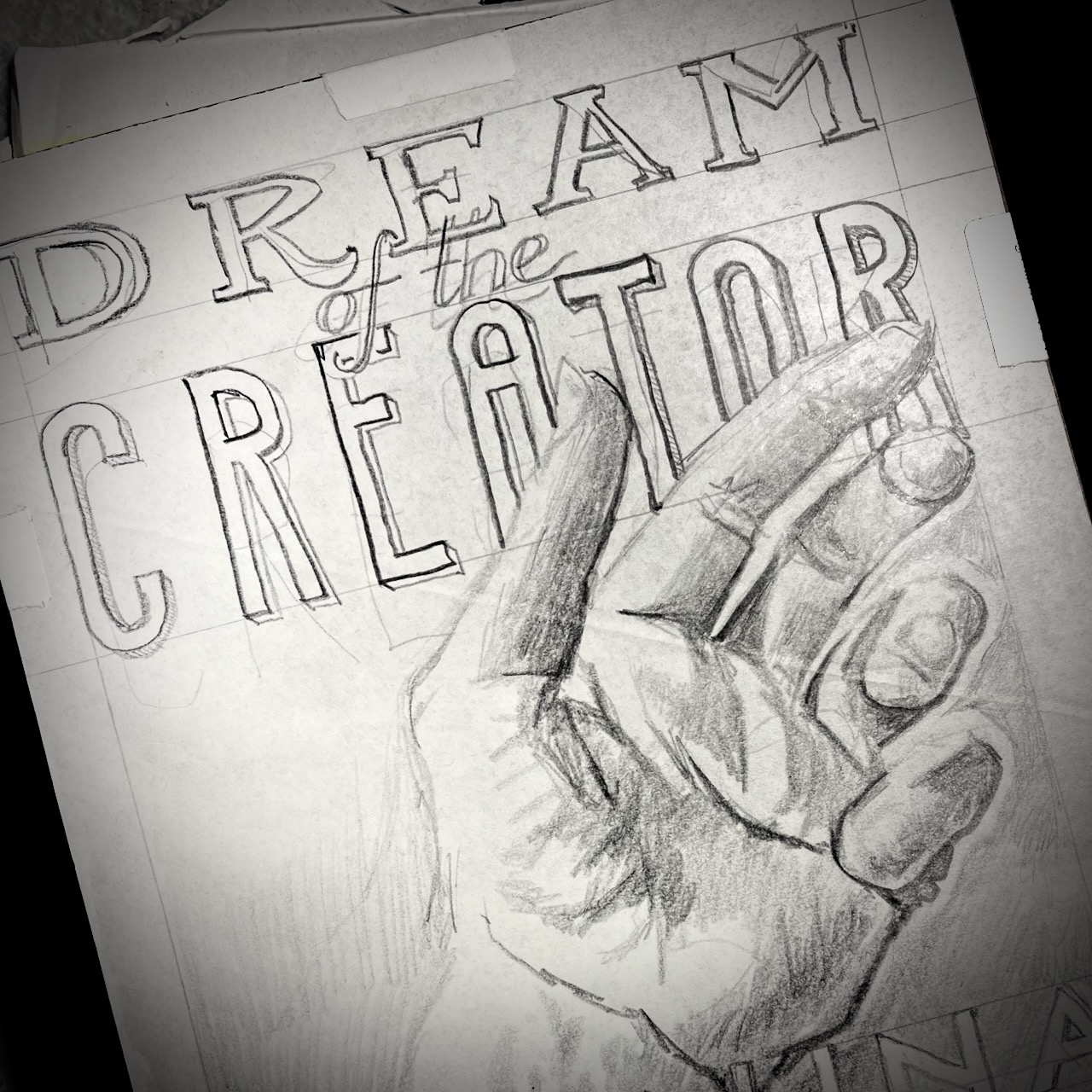 Dream of the Creator cover sketch v0.1 - © 2019 Gregory Roberts